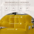thumbnail image 3 of 47" Small Loveseat Sofa Couch for Small Spaces,Corduroy Upholstered 2-Seater Love Seats for Apartment, Bedroom,Office,Yellow, 3 of 7