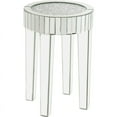 thumbnail image 2 of Home Square 2-Piece Furniture Round End Table Set in Mirrored & Faux Diamonds, 2 of 5
