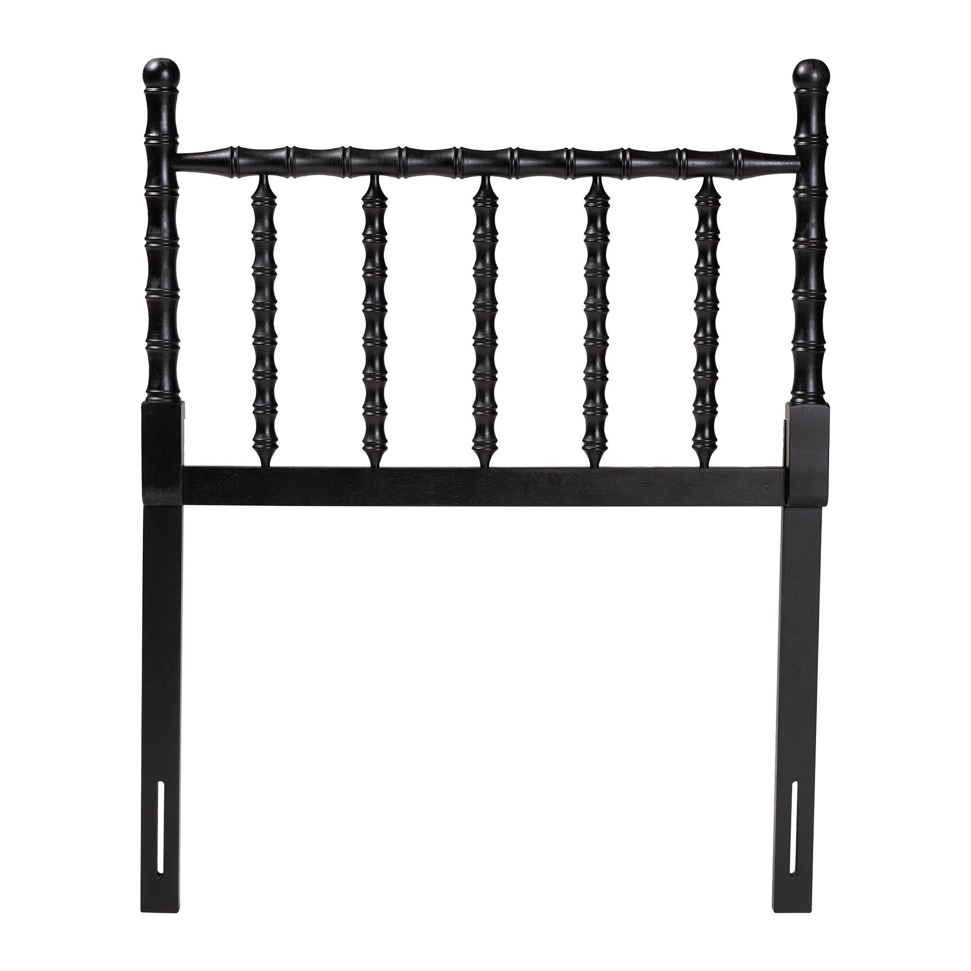 Baxton Studio Edaline Traditional Headboard, Twin, Black