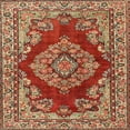 thumbnail image 1 of Ahgly Company Machine Washable Indoor Square Traditional Sand Brown Area Rugs, 7' Square, 1 of 7