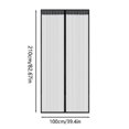 thumbnail image 4 of Mosquitera para puerta con cierre magnético, cortina antimoscas, sin plagas y cómoda, 120x210CM, color negro, 4 of 7