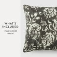 thumbnail image 4 of Noble Linens Elegant Cotton Decor Throw Pillow in Distressed Floral Pattern, 4 of 8
