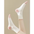 thumbnail image 5 of 4 Pairs Mid-Crew Ruffle Trim Socks with Contrast Toe Heel and Cat Embroidery Design, 4 PK-Yellow, 5 of 6