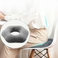 thumbnail image 2 of Donut Pillow Coccyx Hemorrhoid Office Chair Pillow Grey, 2 of 8