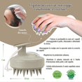 thumbnail image 3 of Scalp Massage Brush with Soft Silicone Bristles for Gentle Exfoliation and Hair Growth, Beige, 3 of 4