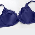 thumbnail image 6 of Bras for Women Adjustable Straps Women's Push up Lace Bra, Underwire V-Neck Full Cover Bras Plus Size Support Unpadded Everyday Balconette Purple 42/95E, 6 of 7