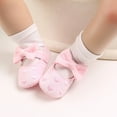 thumbnail image 2 of Baby Girls Princess Bowknot Soft Sole Cotton Crib Shoes Sneaker First Walking Shoes 0-18 Months, 2 of 9