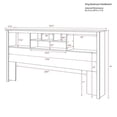 thumbnail image 4 of Bowery Hill Transitional Wood King Bookcase Headboard in White, 4 of 5