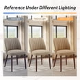 thumbnail image 3 of EOP Upholstered Dining Chairs Set of 2, Farmhouse Fabric Kitchen Chairs with Solid Wood Legs, Modern Restaurant & Cafe Side Chairs for Home Dining Room, Camel, 3 of 9