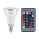 thumbnail image 1 of RGB-3S 3W RGB 16 colores LED luz cambio de color bombilla 85-265V con control remoto E14, 1 of 8