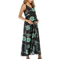 thumbnail image 5 of Todaioua Maternity Dresses for Women 2024 Summer Round Sleeveless Leaves Print Sling V-neck Fashion Dress Casual, 5 of 8