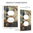 thumbnail image 3 of Fuzoiu Vintage Nautical Lighthouse Print Single Duplex Outlet Cover Plate, Light Switch Cover, for Receptacle Light Switch, Switch Cover Decorative Wallplate-Style S, 3 of 6