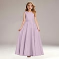 thumbnail image 2 of XQYLOS Girls Formal Dress A Line Sleeveless Flower Long Dresses Kids Cute Birthday Wedding Dress Stage Performance Dresses Teenage Wedding Dress Fl𝗈wy, 2 of 8