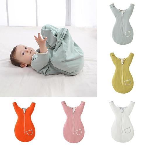 SPRING PARK Long Sleeve Cotton Sleeping Bag Swaddle, Adjustable