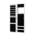 thumbnail image 6 of LIVIZA Full-Length Mirror Jewelry Cabinet with Hooks & Storage Shelves, Wall Door Mounted Jewelry Armoire Organizer,White, 6 of 8