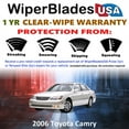 thumbnail image 2 of 2006 Toyota Camry Beam Wiper Blades Wipers w/1yr Warranty (Set of 2), 2 of 5