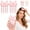 2pcs Pink, variant on Wireless Heated Volumizing Root Lift Clip, Portable Cordless Hair Crown Styling Tool with 2 Heat Settings for Fine and Flat Hair
