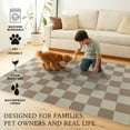 thumbnail image 5 of My Magic Carpet 5'x7' Machine Washable Non-Slip Faux Jute Area Rug - Jaya Checkered Natural, 5 of 6