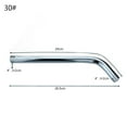 thumbnail image 6 of Stainless Steel Shower Arm Bottom Hose Wall Mounted Shower Head Extension Arm, 6 of 13