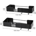 thumbnail image 7 of ABCOOL Shower Caddy Floating Bathroom Shelves - Set of 2, No Drill Wall Mounted Adhesive Hanging Shelves with Hooks Decorative Storage Shelves for Kitchen Living Room Bedroom, 7 of 7