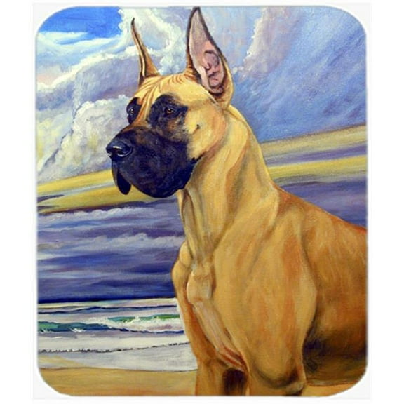Carolines Treasures  Fawn Great Dane At The Beach Mouse Pad 9.5 x 8 in.
