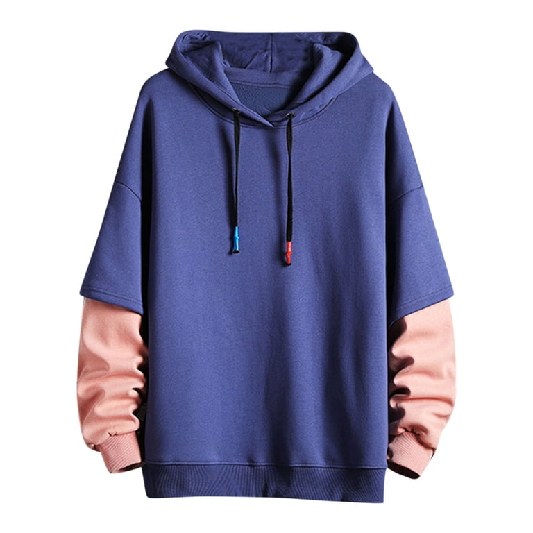 symoid Mens Big u0026 Tall Sweatshirts u0026 Hoodies- Christmas Casual Short Sleeve  Graphic Printed Pullover Hoodies Mens Big u0026 Tall Activewear  Autumn/Spring/Winter Dark Blue S - Walmart.com