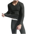 thumbnail image 2 of vdgthytj Mens Thermal Underwear Set Fleece Lined Warm Shirt and Pants Set Base Layer Top and Bottom Cold Weather, 2 of 7