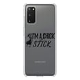 thumbnail image 1 of DistinctInk Clear Shockproof Hybrid Case for Galaxy S20 PLUS / 5G (6.7" Screen) - TPU Bumper Acrylic Back Tempered Glass Screen Protector - I'm a Chick with a Stick Golf, 1 of 2