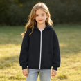 thumbnail image 6 of PureCasa Girls Zip Up Hoodies for 5-16 Years Full-Zip Sports Hooded Sweatshirts Jacket Casual Fall Hoodie with Pockets, 6 of 9