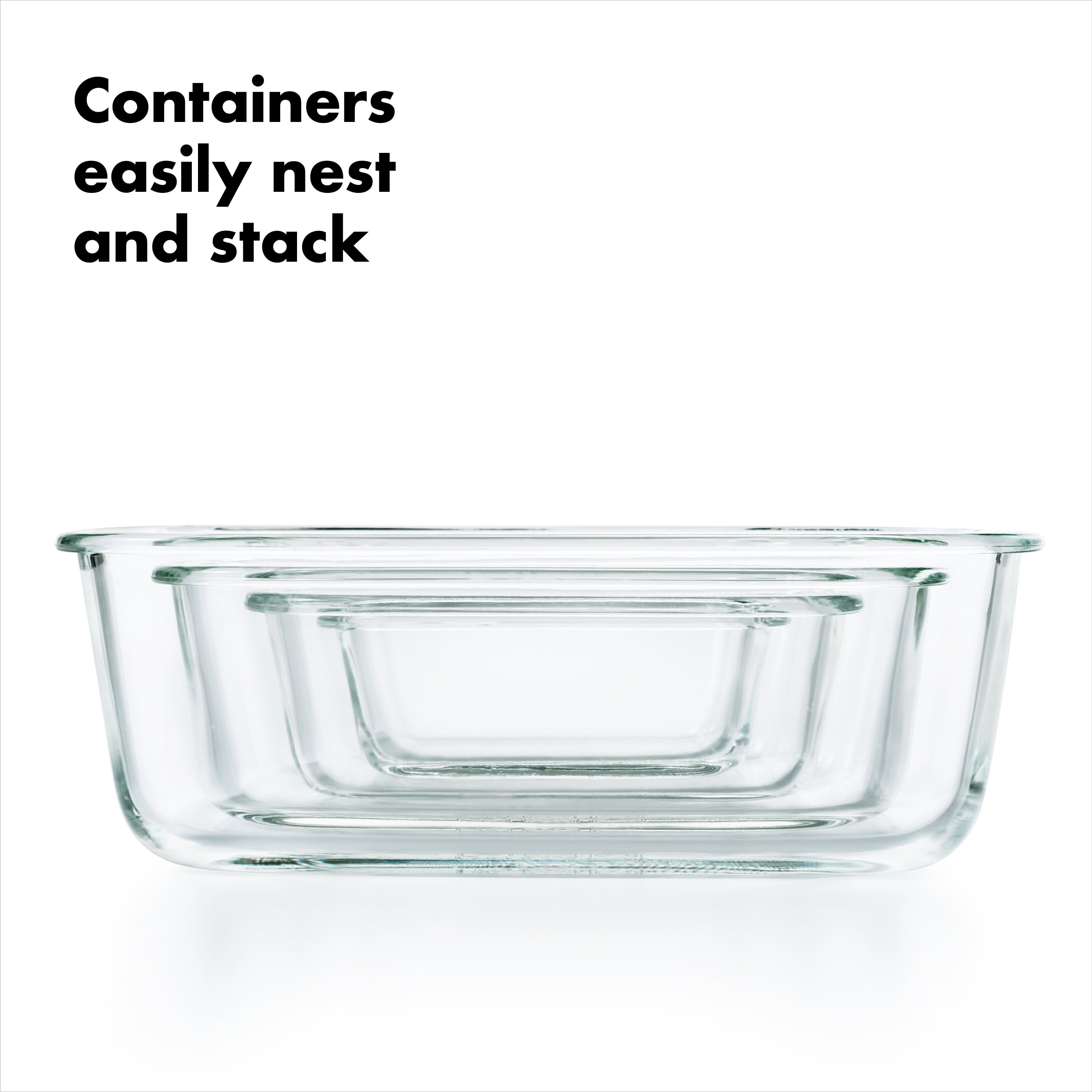 OXO Smart Seal 1.6-Cup Rectangle Glass Food Storage Container, Teal