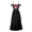 Black, variant on Mexican Embroidered Dress for Women Traditional Off Shoulder Split Ruffle Fiesta Dresses Casual Cinco de Mayo Outfit M Red