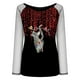thumbnail image 4 of Blusa informal de manga larga con cuello redondo y manga larga para mujer Pompotops FGAJ1648, 4 of 5