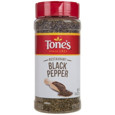 Tone's Restaurant Black Pepper, MMF7 8.00 Ounce