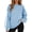 # Blue, variant on TEMOFON Womens Sweatshirts Fleece Lined Long Sleeve Shirts for Fall Tops Crew Neck Winter Clothes Fleece Lined Loose Fitting Tops for Women Brown L