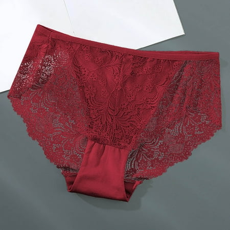

Akiihool Panties for Women Plus Size Women s Blissful Benefits No Muffin Top Brief Panty (Red S)