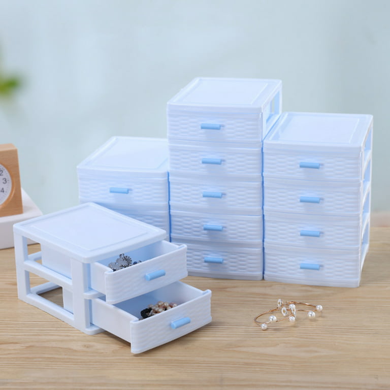 Mini Desktop Drawer Storage Boxes Plastic Sundries Case Jewelry