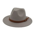 thumbnail image 2 of Sombrero Fedora Yuyangstore Unisex Engrosado Gris claro, 2 of 8