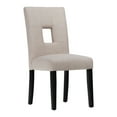 thumbnail image 3 of Weston Home Landen Keyhole Linen Dining Side Chair, Beige (Set of 2), 3 of 6