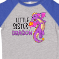 thumbnail image 4 of Inktastic Little Sister Cute Purple Dragon Girls Toddler T-Shirt, 4 of 5