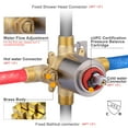 thumbnail image 5 of WOWOW Brushed Nickel Shower Tub Kit Brass Shower Faucet Set with Tub Spout and 6-Inch Rain Shower Head, Single Handle Tub and Shower Trim Kit, Shower Valve Include, 5 of 5