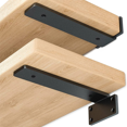 thumbnail image 2 of Soportes para Estantes de Servicio, 2 Soportes Flotantes para Estantes, Soportes para Estantes Industriales RúSticos con Acabado de Hierro Moderno de 8 Pulgadas, 2 of 8