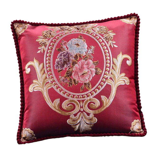 Funda de cojín europea, funda de cojín decorativa de estilo Vintage de lujo, funda de cojín cuadrada para decoración del hogar y sofá Estilo A