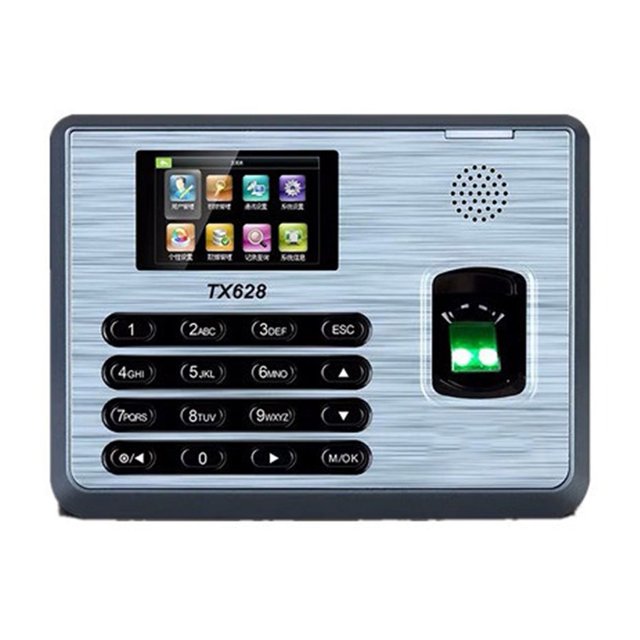 Time Clock WiFi Punch Card Attendance TX628 Fingerprint Password ID TCP IP Network Time Attendance Machine ,Easy to Use