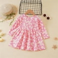 thumbnail image 2 of Toddler Girls‘ Long Sleeve Print Dress Casual Dresses Spring Fall Clothes, 2 of 5