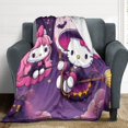 Kitty Cat Cartoon Kawaii Blanket Printing Throw Blanket Soft Cover