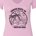 thumbnail image 4 of Inktastic Summer Vacation Mode Virginia Beach Virginia Women's V-Neck T-Shirt, 4 of 5