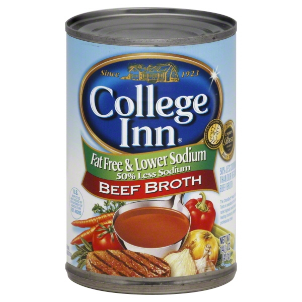 College Inn® Fat Free & Lower Sodium Beef Broth 14.5 oz. Can Walmart