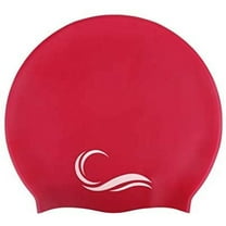 Long Hair Dreadlock Swim Cap - Silicone Swimming XL Cap - Waterproof Red Swim Cap with Extra Pouch - Pool Caps Ideal for Women, Men, Youth and Children (Burgundy-XL)