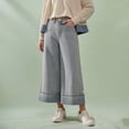 thumbnail image 4 of SBYOJLPB Women's High Waist Jeans Pants Straight Leg Denim Pants Wide Leg Pants Jeans Full Length Pants, 4 of 7