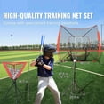 thumbnail image 2 of 7x7 ft Baseball Softball Practice Net, Portable Baseball Training Net for Hitting Catching Pitching, Backstop Equipment with Bow Frame, Carry Bag, Strike Zone, 12 Balls, Tee, and Ball Collector, 2 of 7